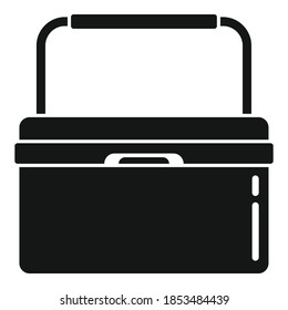 Portable fridge box icon. Simple illustration of portable fridge box vector icon for web design isolated on white background