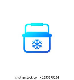 Portable fridge or cooler icon