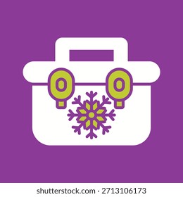 Icono gráfico de Vector creativo de nevera portátil