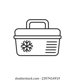 Portable fridge icon design. isolated on white background. vector illustration
