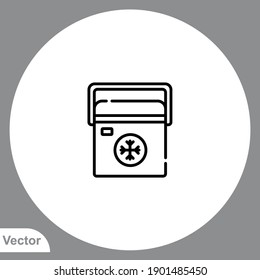 Portable fridge icon sign vector,Symbol, logo illustration for web and mobile svg