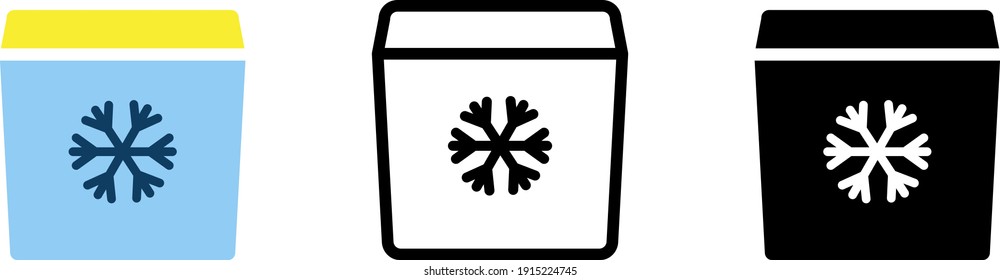 Icono de refrigerador portátil, ilustración vectorial
