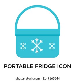 Portable fridge icon vector isolated on white background for your web and mobile app design, Portable fridge logo concept