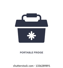 portable fridge isolated icon. Simple element illustration from summer concept. portable fridge editable logo symbol design on white background. Can be use for web and mobile.