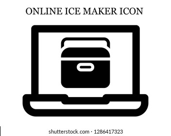 Portable fridge search icon. Editable Portable fridge search icon for web or mobile.
