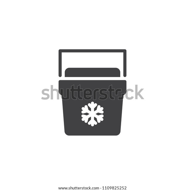 Portable fridge vector\
icon. filled flat sign for mobile concept and web design. Ice\
cooler simple solid icon. Symbol, logo illustration. Pixel perfect\
vector graphics