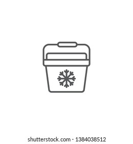 Portable fridge vector icon, Ice cooler simple solid icon isolated on white