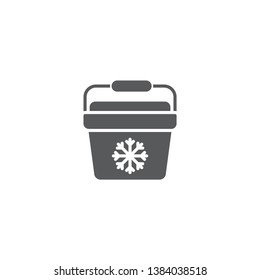 Portable fridge vector icon, Ice cooler simple solid icon isolated on white