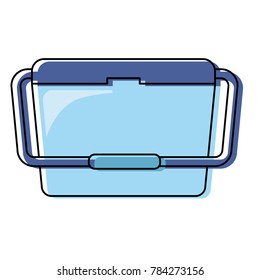 portable fridge  vector illustration
