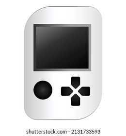 Portable game console icon cartoon vector. Joystick control. Video computer