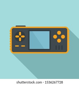 Portable game console icon. Flat illustration of portable game console vector icon for web design