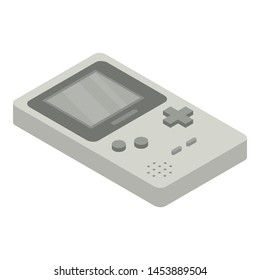 Portable game console icon. Isometric of portable game console vector icon for web design isolated on white background