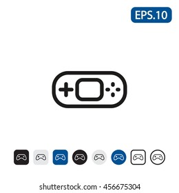 Portable game console icon. Vector illustration.