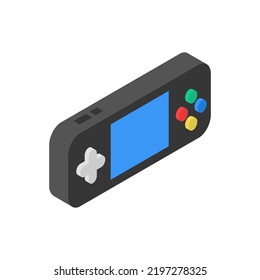 Portable game console isometric icon