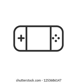 Portable game console. linear icon. Line with editable stroke