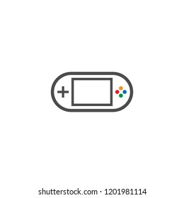 Portable game console logo icon
