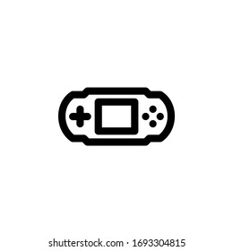 Portable Game Console Outline Icon Vector Illustration
