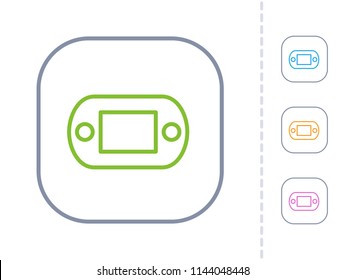 Portable Game Console - Simple Icons. A minimalistic vector icon.