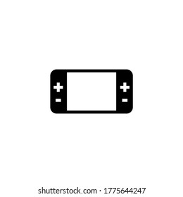 Portable Game console switch icon in black flat glyph, filled style isolated on white background