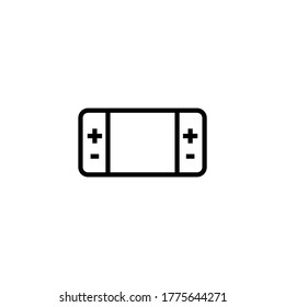 Portable Game console switch icon  in black line style icon, style isolated on white background