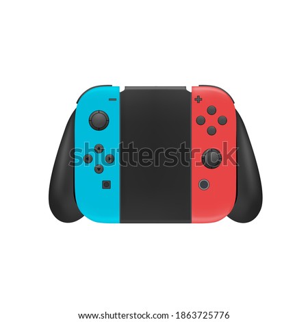 Portable game console in vector on white background.Modern game console vector illustration.The logo of the game console in vector.