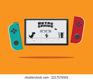 Portable game console vector switch