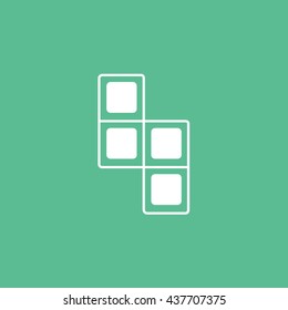Portable Game Flat Icon On Green Background
