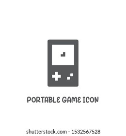 Portable game icon simple silhouette flat style vector illustration on white background.