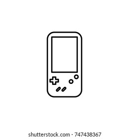 Portable Game Line Icon. Simple line games icon. Can be used as web element, playing design icon on white background