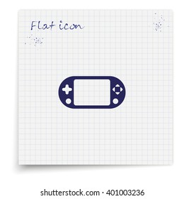 Portable game pad icon.