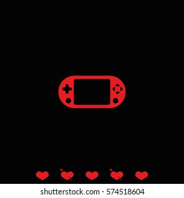 Portable game pad icon.