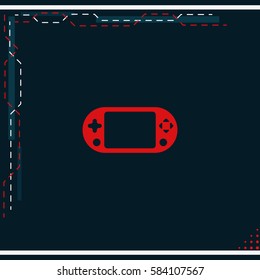 Portable game pad icon.