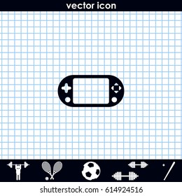Portable game pad icon.
