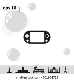 Portable game pad icon.