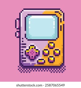 portable game pixel art, editable vector, portable pixel game vector