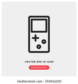 Portable game player vector icon