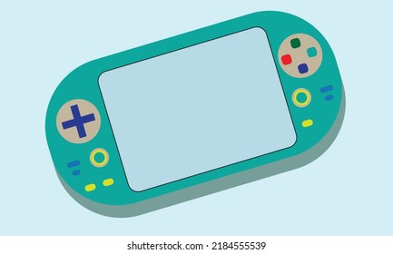 portable game retro classic gaming gadget wireless vector illustration