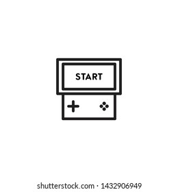 Portable game, game symbol vector icon