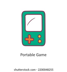 Portable Game vector filled outline Icon Design illustration. Gaming Symbol on White background EPS 10 File