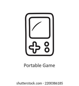 Portable Game vector outline Icon Design illustration. Gaming Symbol on White background EPS 10 File