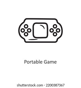 Portable Game Vektorgrafik Symbol Design Illustration. Gaming-Symbol auf weißem Hintergrund EPS10-Datei