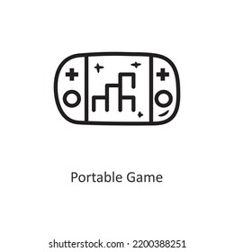 Portable Game vector outline Icon Design illustration. Gaming Symbol on White background EPS 10 File