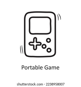 Portable Game vector outline Icon Design illustration. Entertainment Symbol on White background EPS 10 File