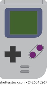 Portable games console.  Old gadget. Vector illustration