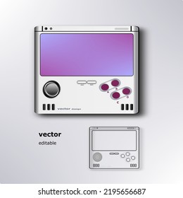diseño de consolas analógicas de juegos portátiles tecnología vectorial