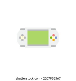 Portable gaming console icon in color, isolated on white background 