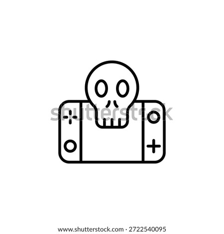 Portable Gaming Console Skull Icon Deadly Entertainment
