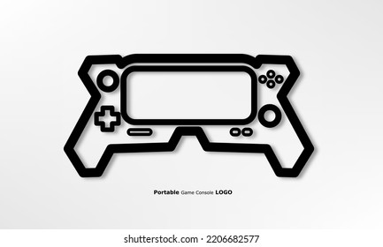 portable gaming console vector design logo for technology or gamer logo