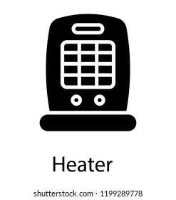 Portable Gas Heater Glyph Icon Vector 