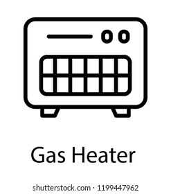 Portable Gas Heater Line Icon Vector 